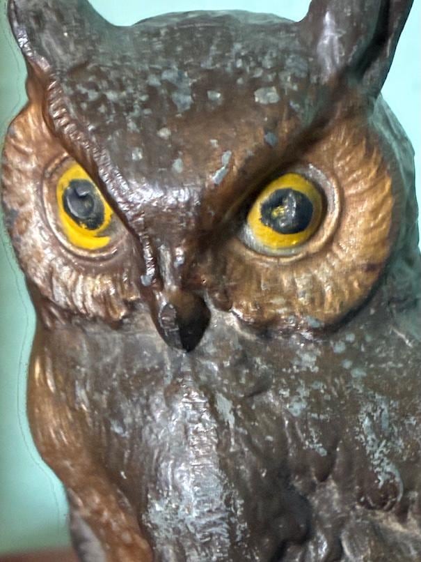 Vintage Reproduction Franz Bergman Bronze Owl - Vienna c. 1920