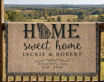 Georgia Personalized State Blanket – Custom Peach State Home Throw Gift