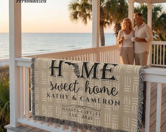 Florida Personalized State Blanket – Custom Sunshine State Home Throw Gift