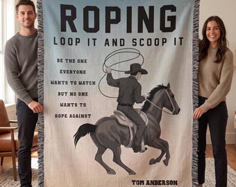 Personalisierte Cowboy-Decke zum Rodeo-Festival – Individuell gestaltbares Geschenk