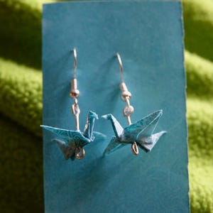 Origami-hängande örhängen