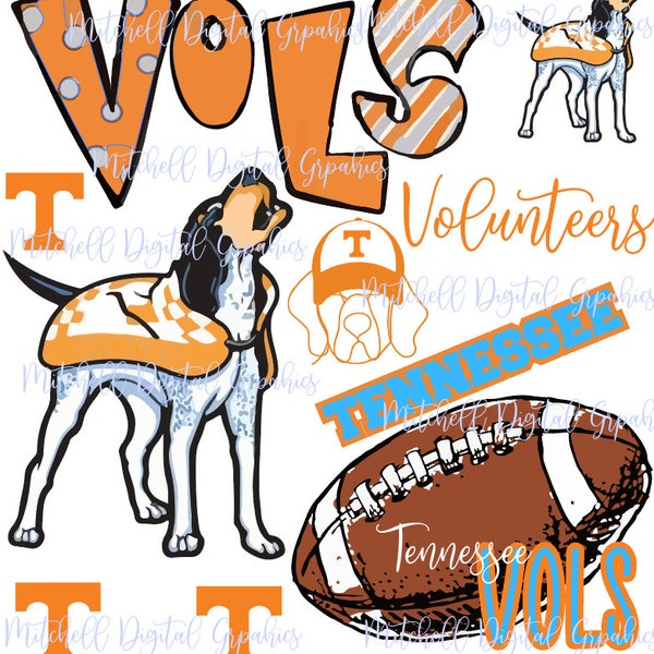 Tennessee Vols PNG TN Vols PNG Tennessee Volunteers Ganged Sheet