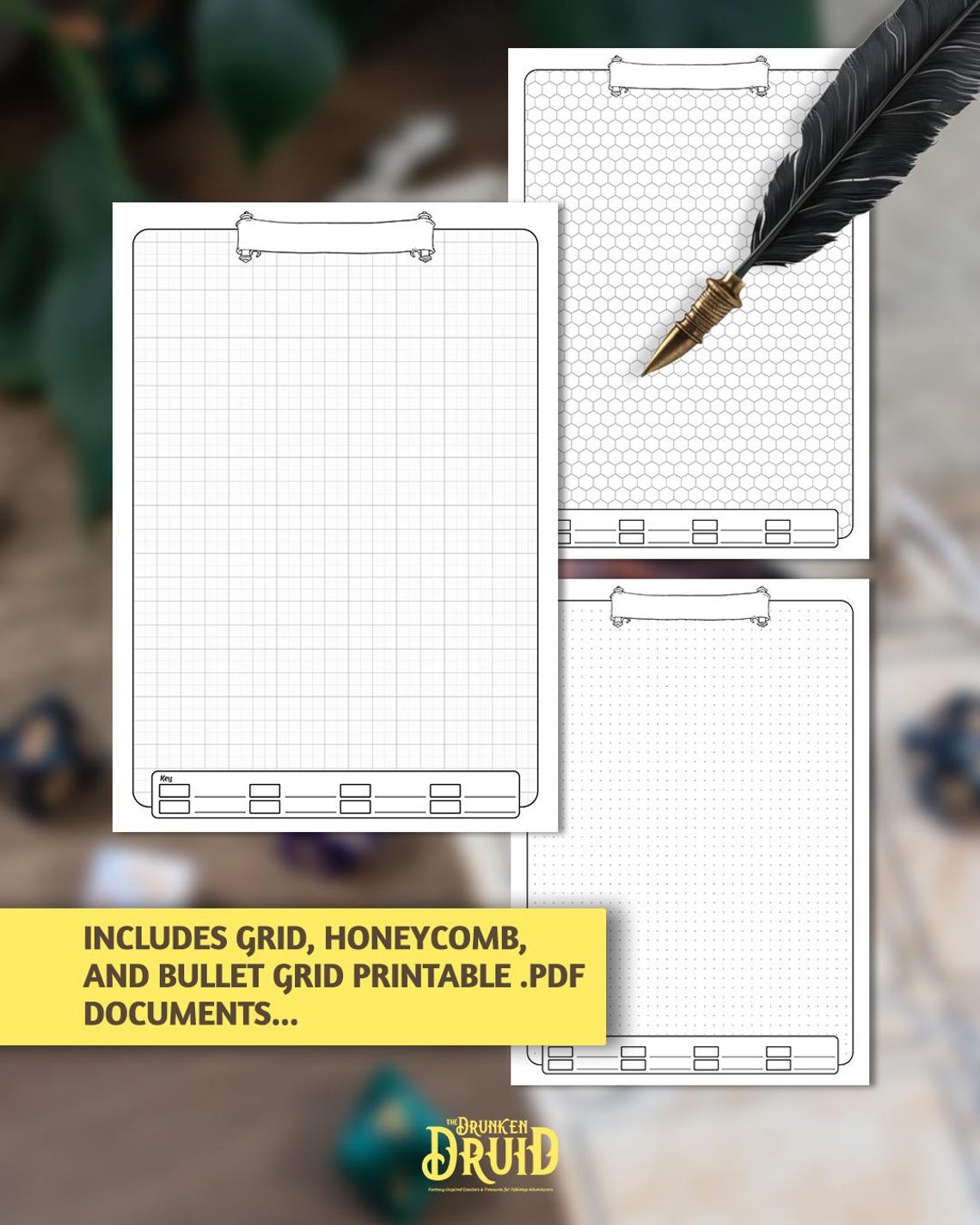 Simple Dnd Math Template Dnd Map Grid Templates | Square, Hex, Dot | Digital Download - Etsy