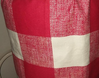RED  Plaid  Print 5 gal. Water Bottle Cover FREE Shipping
