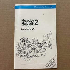 Podręcznik użytkownika Vintage Reader Rabbit 2 IBM DOS Windows Manual 1994 Learning Company