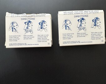 Vintage Goody Curl Papers End Papers 2 Box Set