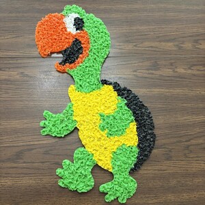 Vintage Melted Plastic Popcorn Turtle Wall Hanging Decor