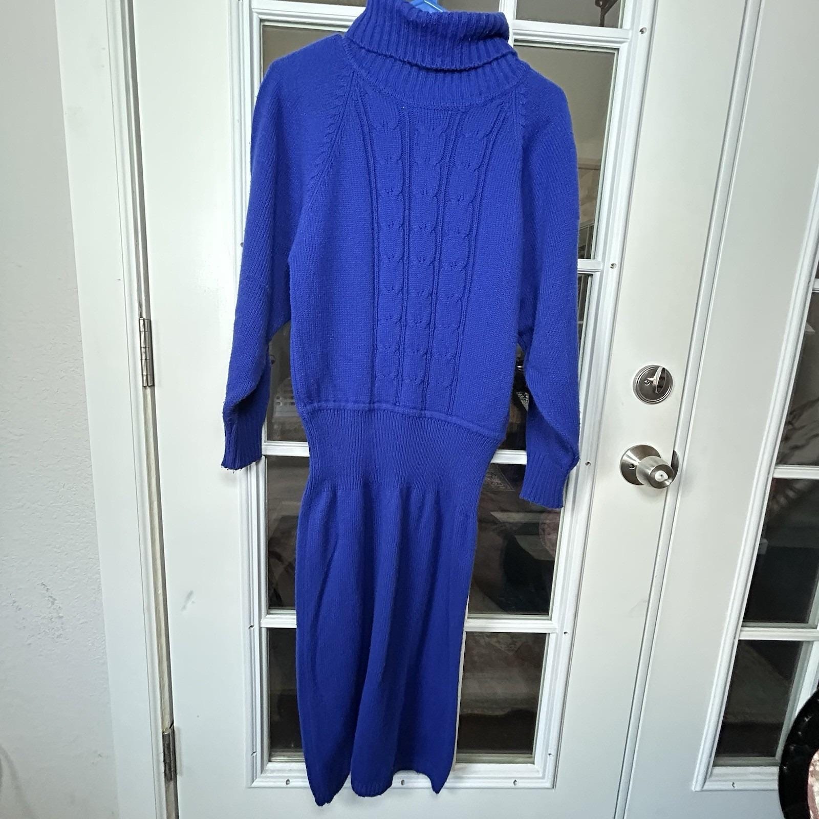 Blue Turtleneck Dress - Etsy