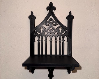Gothic Cathedral wall shelf for Goth Home,Halloween decor