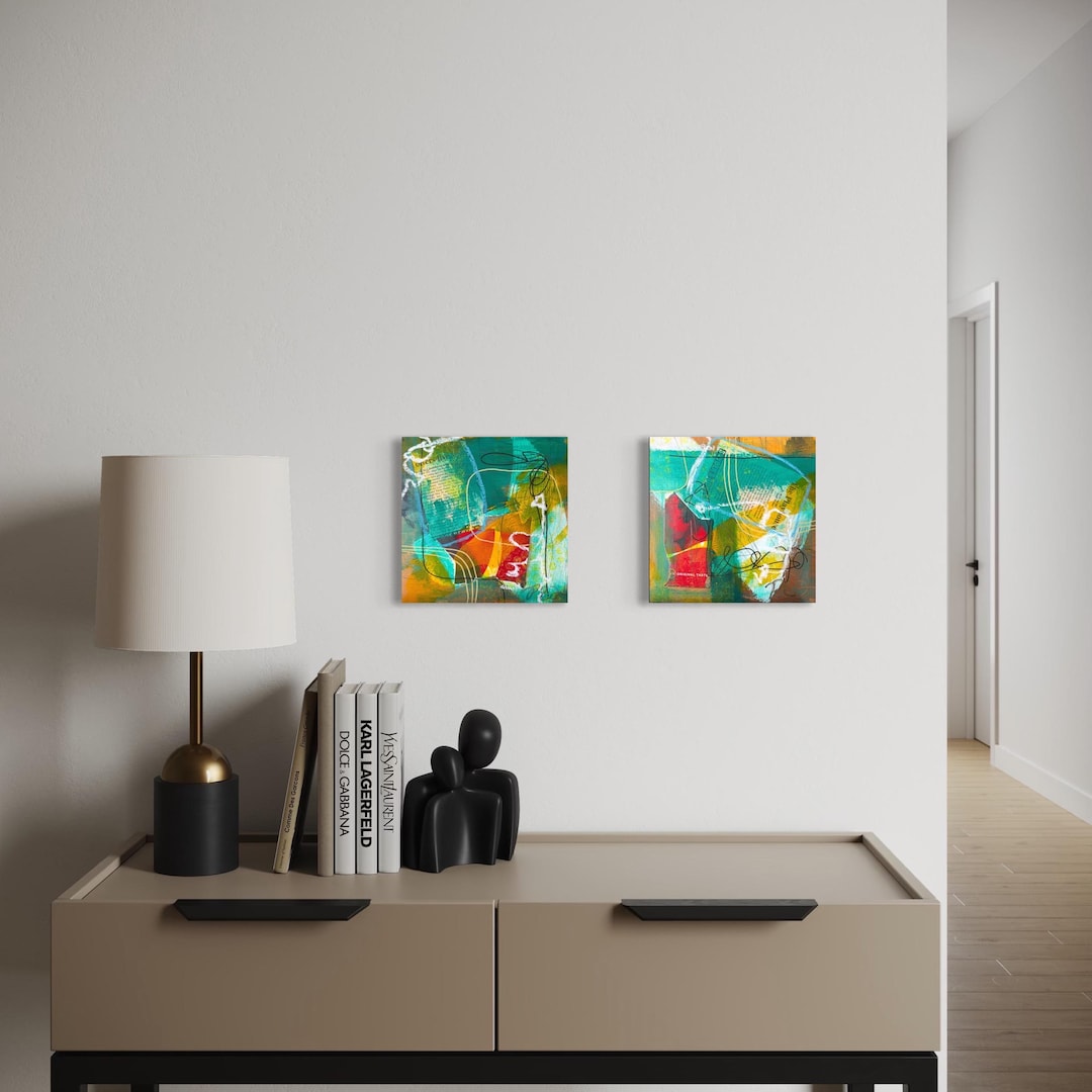Pop A’ Color I & Pop A’ Color II. Original Mixed Media Acrylic on Wood ...