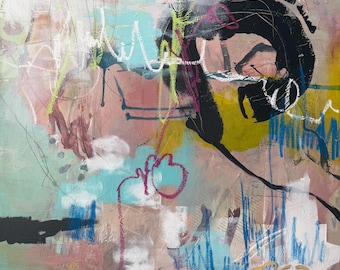 Grounded Impressions I, large original acrylic painting