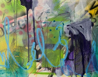 Whirlwind II. Original acrylic painting on paper.