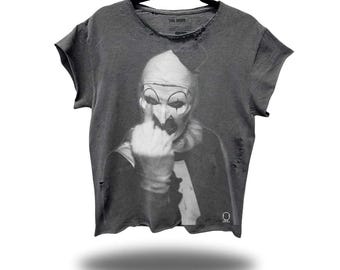 TERRIFIER FADED BLACK oversized muscle tee