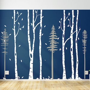 Removable Nursery Birch Tree Forest DC0128X - No animals