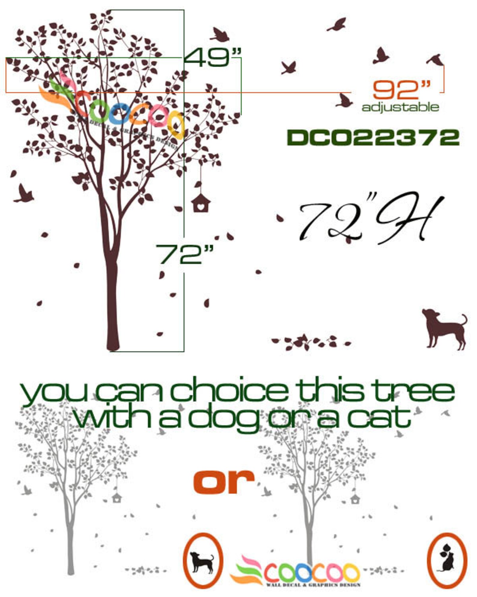 Wall Decal Wall Stickers tree Wall Decals wall Decals Etsy