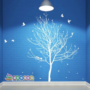 Wall Decal, wall Stickers ,Tree Wall Decals ,Wall decals, Removable, Tree and Birds, lonely tree, dc0288