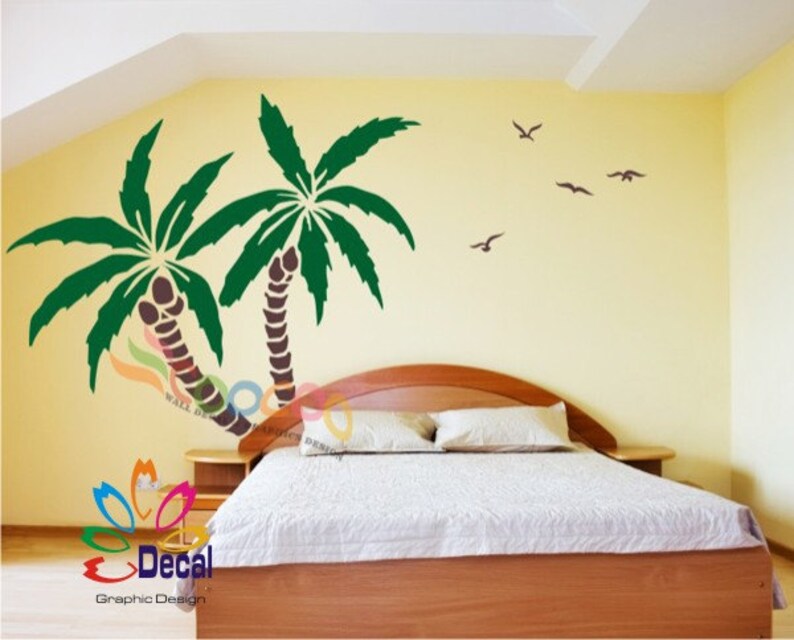 Wall Decor Decal Sticker Removable Palm Trees 72H x Etsy