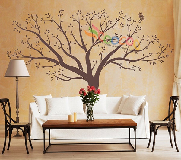 Wall Decal Tree Wall Sticker Large Family Tree Photo Frames Etsy