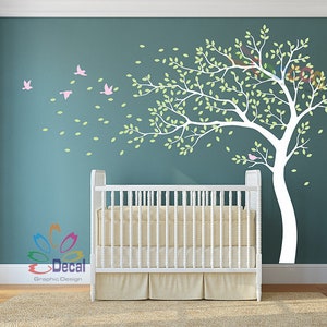 Removable wall decal sticker Nursery Tree Birds DC125