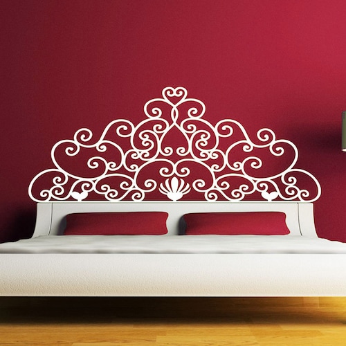 Headboard Decal Vinyl Wall Decal Headboard Wall Sticker King Etsy