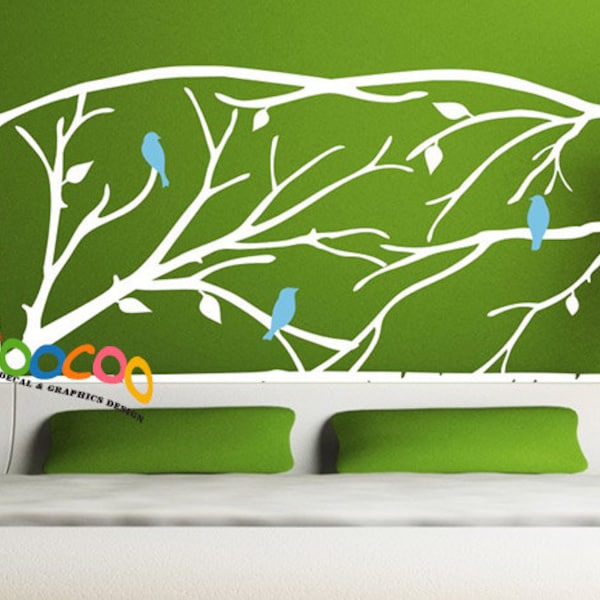 Wall Decal Sticker Removable Branches Headboard DC054 Full Size, Queen Size, Twin Size