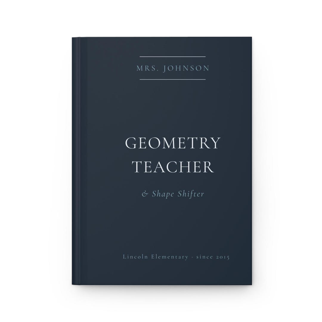 Geometry Journal Geometry Teacher Journal Personalized, Custom Hardcover Notebook for ...