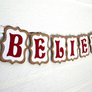 Believe Banner, Christmas Banner, Holiday Banner, Christmas Decoration