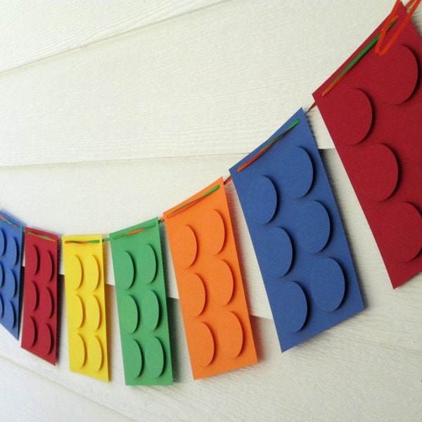 Building Blocks Banner Party Decor Children's Room Banner