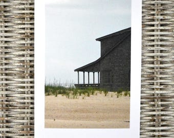 Nags Head Beach House Photo Greeting Card, Outer Banks Art (5x7)