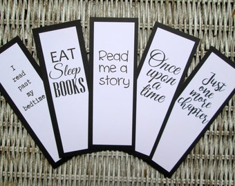 Bookmarks, Book Club Favors, Book Lovers Quotes (5)