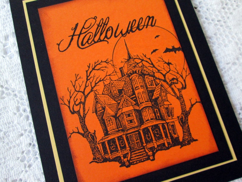 Haunted House Card Halloween Greeting Card Haunted House image 2