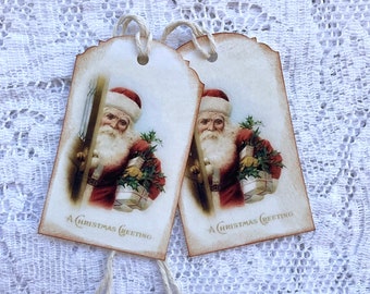 Santa Christmas Tags Vintage Image (12)