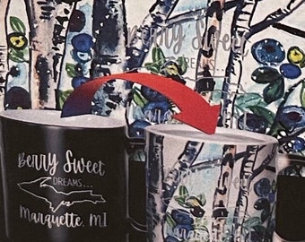 Blueberry and Birch color changing mug Marquette,Mi