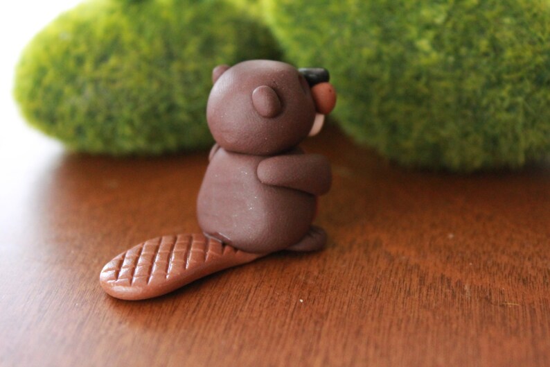 Polymer Clay Beaver Miniature Beaver Mini Clay Beaver Etsy