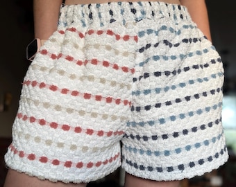 Frottee Gestreifte Shorts : Pool Beach Lounge Wear