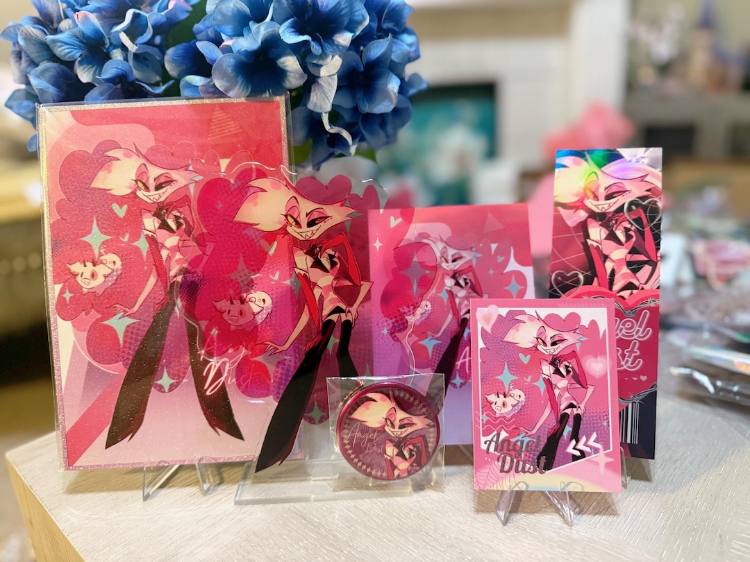Hazbin Hotel Angel Dust Acrylic Standee Set - Etsy