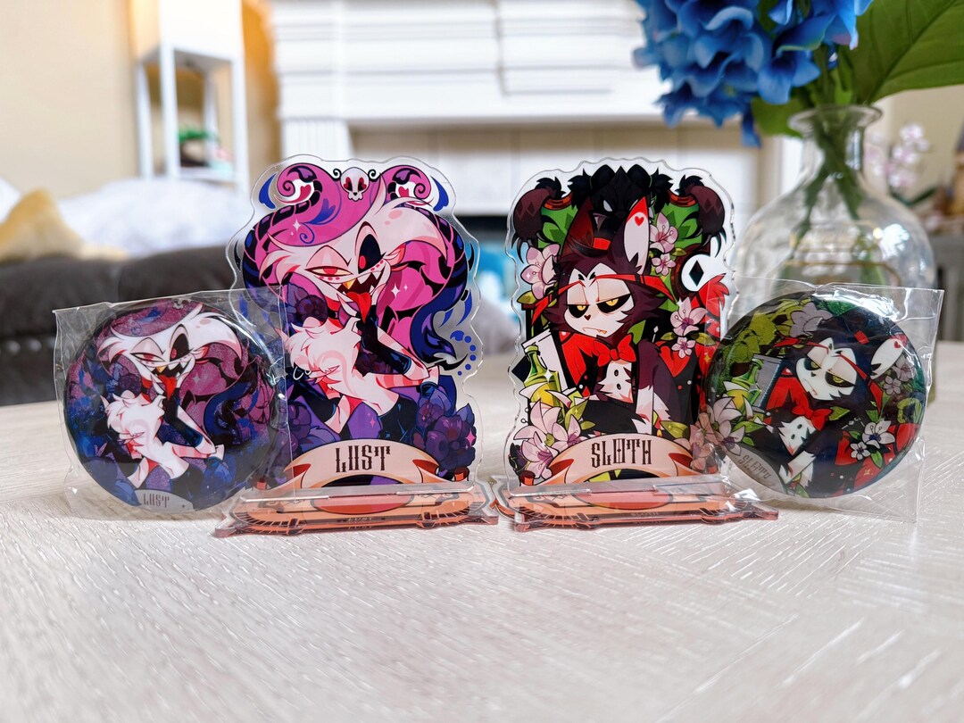 Hazbin Hotel Angel Dust X Husk Acrylic Standee Set - Seven Sins- Lust ...
