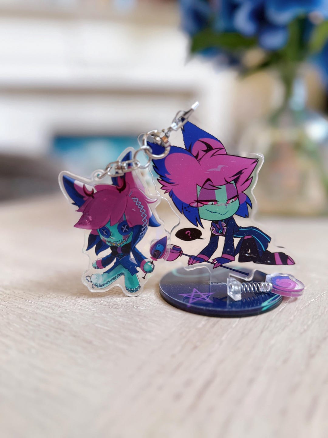 Hazbin Hotel Alastor Acrylic Standee and Keychain Set - Etsy