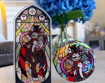 ハズビン ホテル ハスク アクリル スタンディ セット - ローズ ウィンドウ