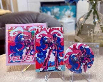 Hazbin Hotel Velvette badge/ button set