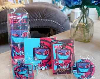 Hazbin Hotel Vox badge/ button set