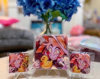 Ensemble voyageur debout en acrylique Lucifer Morningstar pour Hazbin Hotel