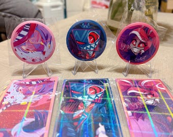 Hazbin Hotel The Vees badge/ button set