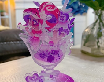 Hazbin Hotel Velvette summer cocktail acrylic standee