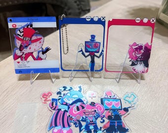 Hazbin Hotel The Vees acrylic standee set