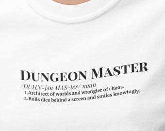 Dungeon Master Definition Shirt | Funny RPG Gamer Tee