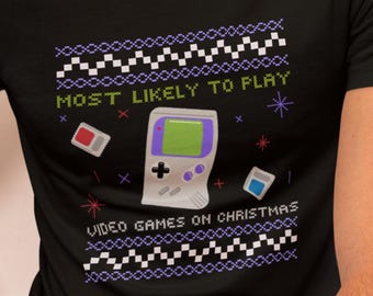 Funny Gamer Christmas Tee | Retro Video Game Shirt