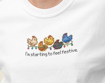 Stardew Valley Christmas Shirt | Feeling Festive Tee | | Funny Gamer Tee| Stardew Valley Fan Gift