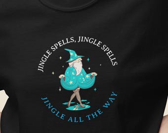 Funny DnD Christmas T-Shirt | Jingle Spells Gamer Tee