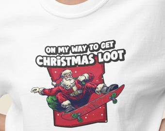 Funny Santa Christmas Shirt: Retro Gamer Holiday Tee